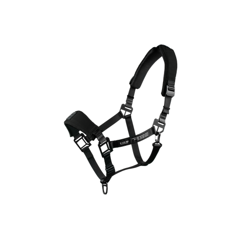 Sikkerhedsgrime til hest i sort – Halter 2.0 fra Nordic Liberty med justerbar pasform
